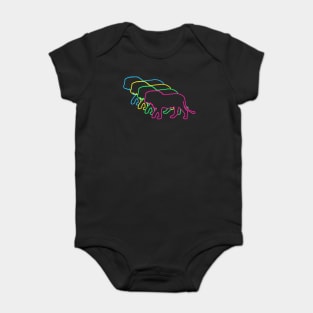 Lion 80s Neon Baby Bodysuit